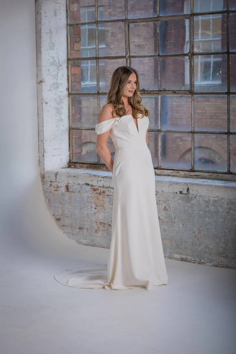 Camden Crepe Plunge Wedding Dress Front 2 Orchid Collection Natalya James 2025-97.png