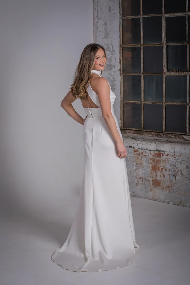 Cora Halter Neck Satin Wedding Dress back Orchid Collection Natalya James 2025-378.png