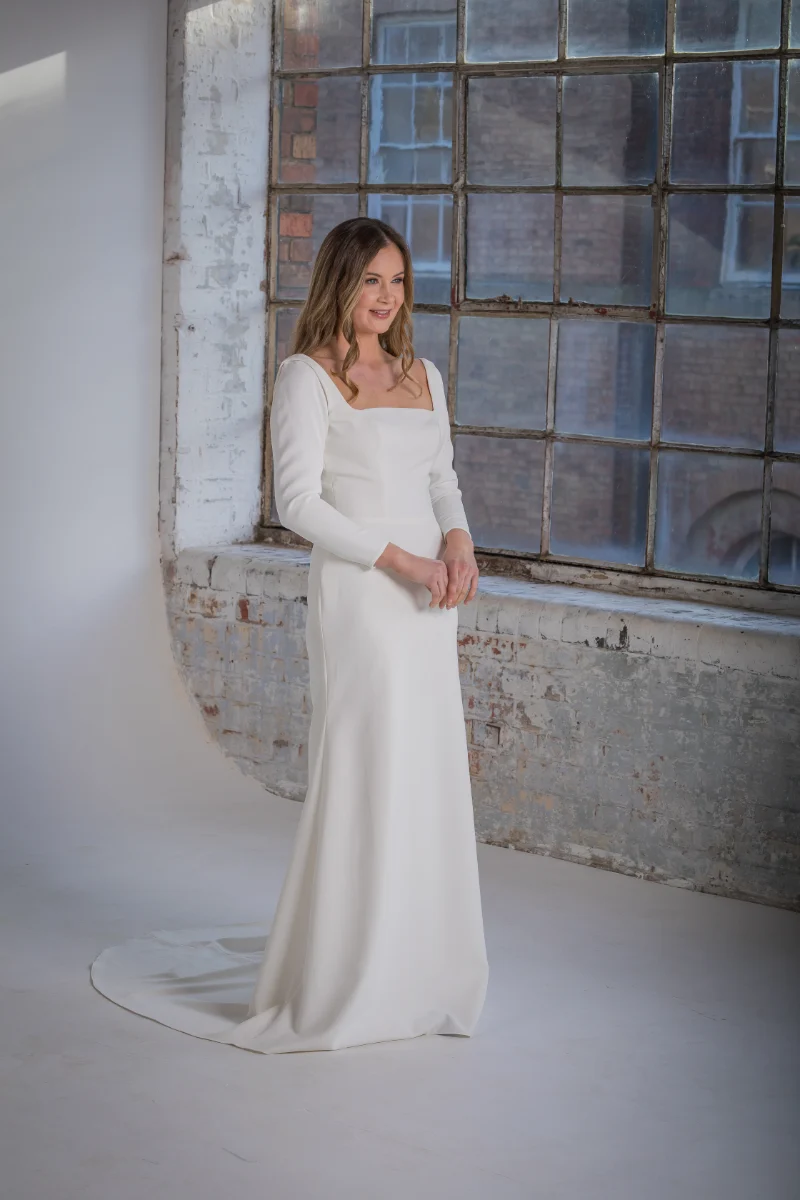Caitlyn Wedding Dress with detachable Crepe Fitted Sleeves Orchid Collection Natalya James 2025-115.png
