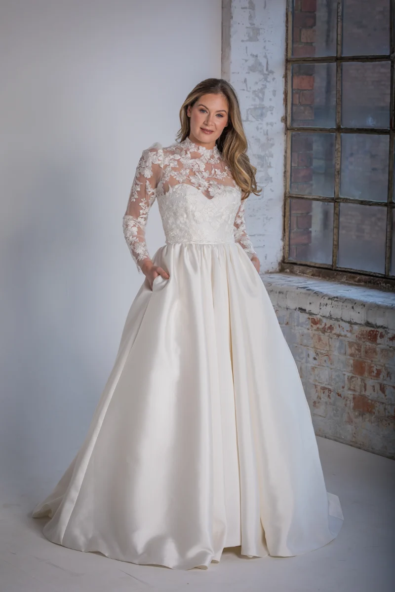 Lucille (main for sophia bolero) Mikado Wedding Dress with Sophia Lace Bolero Orchid Collection Natalya James 2025-56.png
